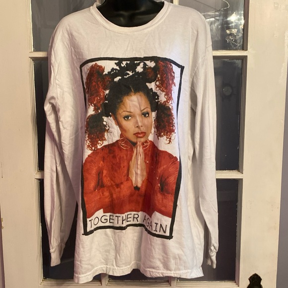 Janet Jackson TOGETHER AGAIN 2023 Tour Long Sleeve T Shirt L - Picture 1 of 8